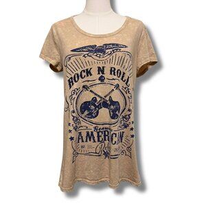 Reba Sparkly Rock N Roll Graphic Tee Shirt | Women’s Size L | Made in the USA
